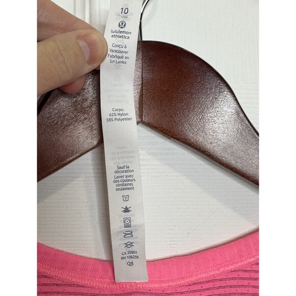 Lululemon Swiftly Tech Racerback Tank Top Shirt Sz 10 Figue Hot Pink Raspberry - Picture 5 of 10